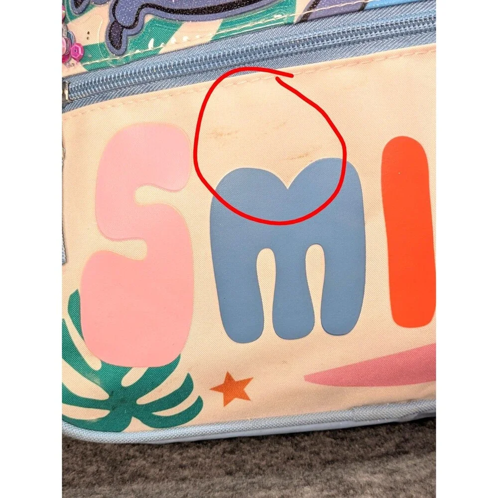 Disney Stitch Backpack w Detachable Lunch Bag Kids Laptop Sleeve School Bag Set